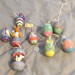 Bundle of 8 Easter egg ornaments.